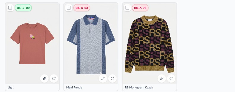 Bias app: bulk catalog generation results